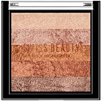 Swiss Beauty Brick Highlighter | Highly-Pigmented Powder Highlighter + Bronzer With Easy-To-Blend Formula | Shade- 1, 7G |