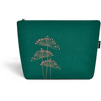 Eco Right Makeup Pouch For Girls, Canvas Cosmetic Pouch For Women, Small Pouches For Women With Waterproof Recycled Lining, Green, 16 Cm