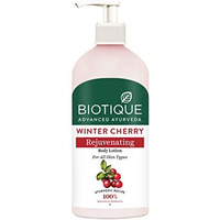 Biotique Winter Cherry Rejuvenating Body Lotion | Moisturizes And Hydrates The Skin | Prevents Ageing, Wrinkles And Dark Spots| 100% Botanical Extracts| Suitable For All Skin Types | 300Ml
