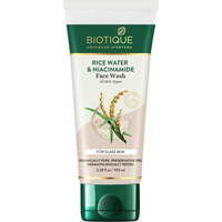 Biotique Rice Water & Niacinamide Gel Face Wash Removes Excess Oils & Reduce Blemishes Of The Skin | Glass Skin | For Men & Women - 100Ml