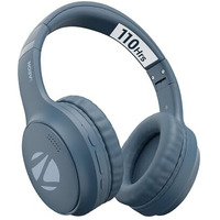Zebronics Aeon Wireless Headphone With 110H Battery Backup, Supports Bluetooth & Aux, Gaming Mode, Enc, Dual Pairing, Rapid Charging (Blue)