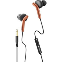 Zebronics Bro 3.5Mm Wired In Ear Earphones, In-Line Mic, Deep Bass, 1.2M Strong And Long Lasting Cable, Light Weight, Compatible With Mobile | Tablet | Laptop (Orange)