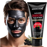 Mancode Activated Charcoal Peel Off Mask For Men, Charcoal Peel Off Mask For Women, Face Mask For Men, Charcoal Face Mask, Active Cooling Effect, Deep Skin Purifying Cleansing (100 Ml)