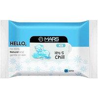 Mars Refreshing Wet Wipes For Face| Facial Cleansing | Refreshing & Skin Hydration| Soothing For Skin | Ph Balance & Alcohol Free | Nourishing With Fruit Extract | 25 Wipes | Ice