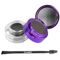 Mars Eyelove Multi Pods Gel Eyeliner & Eyebrow Powder With Dual Ended Brush | Smudge Proof & Water Proof | Long Lasting | Rich Pigmentation | Inbuilt Mirror For Touch-Up (3.5Gm) (Black)
