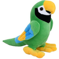 Mirada Cute Green Parrot Soft Toy For Girls/Kids | Stuffed Plush Animal | - 21Cm