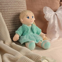 Mirada Cute Huggable Bella Gudiya/Doll Soft Toy For Girls/Kids | Cuddle Companion | Washable And Super Soft Fabric Body |Stuffed Plush | Ideal Gift For Rakhi/Raksha Bandhan- Green Jacket-42 Cm