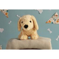 Mirada Mini Beige Labra Standing Dog Soft Toy | Adorable Plush Animal Dog For Kids | Soft And Huggable Stuffed Toy -25 Cm