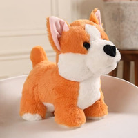 Mirada Brown Corgi Dog Soft Toy | Adorable Plush Animal Husky Dog For Kids | Soft And Huggable Stuffed Toy -25 Cm