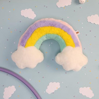 Mirada Rainbow Face Soft Toy |Vibrant And Soft Decorative Soft Toy For Kids |Cozy And Colorful Room Dcor,Pillow Plush, Birthday Gift For Girls, Wife,Girlfriend, Husband, Return Gift Items Toy 40 Cm