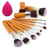 Kylie Synthetic Bristle Makeup Brushes - Brown , Pack Of 11 , Kylie