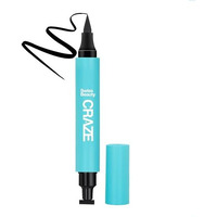 Swiss Beauty Craze 2-N 1 Gel Semi-Matte Eyeliner With Wing Stamp | Waterproof And Smudgeproof Eyeliner With Fine Tip For Precise Application | Black, 2.8Ml
