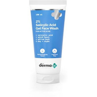 The Derma Co. 2% Salicylic Acid Gel Face Wash | For Oily Skin | With Salicylic Acid & Witch Hazel | Treats Active Acne| Unclog Pores | Controls Oil - 100Ml