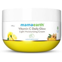 Mamaearth Vitamin C Daily Glow Light Moisturizing Cream With Vitamin C & Turmeric 50G | For Face, Hand & Body | 24H Moisturization | Quick Absorbing, Non-Greasy | Soft Moisturizer | All Skin Types