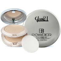 Glam21, 2-In-1 Compact Powder (Bb Powder 20Gm)| Instant Weightless Matte Finish Look | Long-Lasting | Peerless Soft Skin | Natural-02