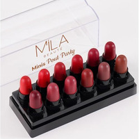 Mila Beaut 12 Creamy Matte Mini Lipstick Kit | Lip Hydrating & Light-Weight | Long Lasting Lipsticks For Women | Suitable All Indian Tones | Shade - A 12G