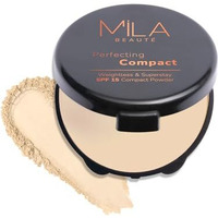 Mila Beaut Perfecting Compact Powder | Natural Matte Finish| Longstay With Spf 15 | Minimized Pores And Finelines | Controls Shine | Lightweight Compact Powder | Shade - (201 Natural, 16G)