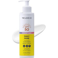 The Love Co Spf50 Sunscreen Body Lotion - Pa++++ Uva Uvb Protection | Daily Moisturizer With Carrot Seed, Niacinamide & Ceramide | Lightweight, Non-Greasy, Quick Absorbing | Paraben-Free | For All Skin Types | 200Ml