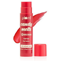 Plum Candy Melts Red Velvet Love Tinted Lip Balm | Moisturizes & Nourishes | Hydrates Dry & Chapped Lips | 100% Vegan | 4.5G
