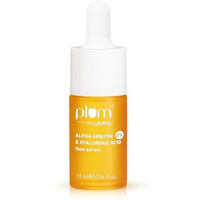 Plum 2% Alpha Arbutin & Hyaluronic Acid Face Serum | Fades Tan | Brightens Skin | Controls Melanin Production | With Yuzu Lemon & Licorice | Fragrance-Free | 100% Vegan | 10 Ml