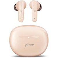 Ptron Bassbuds Astra In-Ear Tws Earbuds With Stereo Sound, 34Hrs Playtime, Stereo Calls, Bluetooth V5.3 Headphones With Quick Pairing, Touch Control, Voice Assistant, Type C Charging & Ipx4 (Brown)