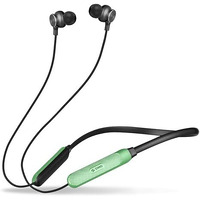 Zimo Aeroflex Bluetooth 5.2 Wireless In-Ear Headphones, 18Hrs Playtime, Deep Bass, Hd Calls, Dual Device Pairing, Voice Assist, Type-C Fast Charge Wireless Neckband, Ipx4 (Green & Jet Black)