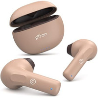 Ptron Bassbuds Nx In-Ear Tws Earbuds, Trutalk Ai-Enc Calls, 32Hrs Playtime, 13Mm Drivers, Bluetooth V5.3 Wireless Headphones, Voice Assistant, Type-C Fast Charging & Ipx5 Water Resistant (Sand Brown)