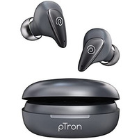 Ptron Bassbuds Wave Tws Earbuds, Trutalk Ai-Enc Calls, Melodic Sound, 40Hrs Playtime, Low-Latency Movie/Music Modes, Snug-Fit, In-Ear Btv5.3 Wireless Headphones & Type-C Charging & Ipx4 (Light Grey)