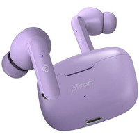 Ptron Basspods P81 In-Ear Wireless Earbuds, Pristine Sound, 32Hrs Playtime, Clear Calls Tws Earbuds, Bluetooth V5.1 Headphone, Type-C Fast Charging, Voice Assist & Ipx4 Water Resistant (Light Lilac)