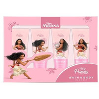 Princess By Renee Disney Moana Bath & Body Care Set For Pre-Teen Girls - Shampoo, Body Wash, Face Wash & Lotion -Soothing, Nourishing, Gentle Formula - Vegan, Cruelty-Free, Paraben Free - Combo Of 4