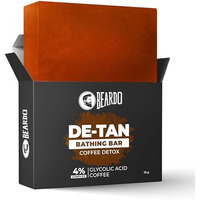 Beardo De-Tan Soap For Men, 75G | Tan Removal And Caffeine Face & Body Soap | Detan With Coffee & 4% Glycolic Acid | For Body & Face | Refreshing Fragrance | For All Skin Types