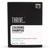 Thriveco Coloring Shampoo | Natural Black | 5-Minute Color + Shine | Ammonia-Free Formula | Infused With Hyaplex | Hydrates Hair & Delivers Deep, Long-Lasting Color | 80 Ml