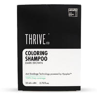 Thriveco Coloring Shampoo | Dark Brown | 5-Minute Color + Shine | Ammonia-Free Formula | Infused With Hyaplex | Hydrates Hair & Delivers Deep, Long-Lasting Color | 80 Ml