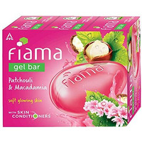 Fiama Gel Bar Patchouli And Macadamia For Soft Glowing Skin, 375G (125G - Pack Of 3), With Skin Conditioners, Skin Friendly Ph, Soap For Women & Men, For All Skin Types
