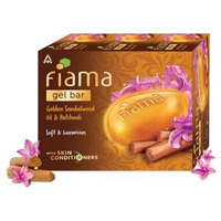 Fiama Gel Bathing Bar Golden Sandalwood Oil And Patchouli With Skin Conditioners For Moisturized, Soft And Luxurious Skin, 375G (125G - Pack Of 3), Soap For Women & Men, For All Skin Types