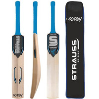 Strauss Launcher Cricket Bat | Kashmir Willow | Cricket Bat With Grip For Gully Cricket & Tournament Match | Standard Tennis Ball Bat For Cricket | Size: 4 (700-800 Grams)
