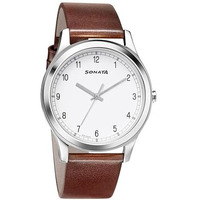 Sonata Analog White Dial Men's Watch-7135Sl03
