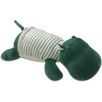 Webby Plush Animal Sleeping Hippopotamus Nap Pillow Soft Toy 30Cm (Green)