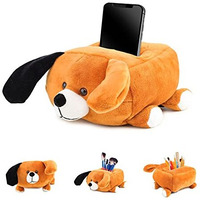 Webby Plush Cute Dog Teddy Multi Purpose Holder Soft Toys, Brown