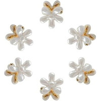 Annacreations 6 Pcs Korean Style Gold Metal Pearl Geometric Stone Lock Hair Pins Hair Clip Hair Accessories Jewellery For Women And Girls (Set Of 1) (Pack Of 6 (White))