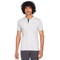 Arrow Men's Classic Solid Half Sleeve Regular Fit Cotton Polo T-Shirt (Ascbts3539_Light Grey_L)