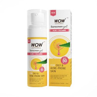 Wow Skin Science Sunscreen Gel For Oily & Acne-Prone Skin | Spf 50 Pa++++ | Blocks Uv Rays | Balances Oil & Excess Sebum | Lightweight | Quick Absorbing | No White Cast | Uva & Uvb Protection | 50 Ml