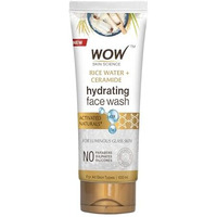 Wow Skin Science Rice Water & Ceramide Hydrating Face Wash | Brightens Skin | Tightens Pores | Locks In Moisture | Reduces Fine Lines | Improves Skin Elasticity | 100Ml