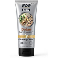 Wow Skin Science Men Korean Ginseng + Kojic Acid Detan Face Wash Gel | Reduces Tan & Dark Spots | Ginsengclear Technology | Gentle Exfoliation | No Sulphates, Parabens Or Silicones | 100Ml
