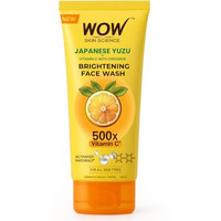 Wow Skin Science Japanese Yuzu + Vitamin C With Ceramide Brightening Face Wash | 500X Vitamin C | For Strengthened Glowing Skin | Paraben-Free Gentle Cleanser With Orange Peel & Camu Camu | 100Ml