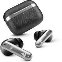 Boat Airdopes 111V2, Premium Leather Finish, 4Mics Enx, 50Hrs Battery, 13Mm Drivers, Fast Charge, Dual Pair, V5.4 Bluetooth Tws In Ear Earbuds Wireless Earphones With Mic (Classic Black)