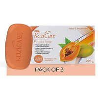 Kozicare Kojic Acid Soap & Glutathione Soap | Papaya Soap | Body Tan Removal Soap | Ghar Ka Soap | Bath Soap Combo Offers | Bathing Soaps For Glowing Skin | Helps Exfoliate Dead Skin - Pack Of 3