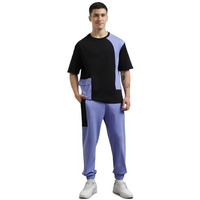 Nobero Men Colorblock T-Shirt With Joggers