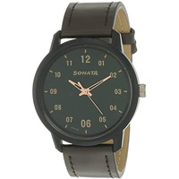 Sonata Volt+ Analog Green Dial Men's Watch Nm77085Pl02/Nn77085Pl02W