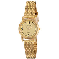 Sonata Quartz Analog Champagne Dial Stainless Steel Strap Watch For Women-Ns87018Ym02